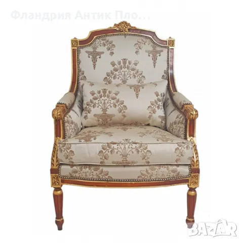 Класическо кресло "Луи XVI" (голям избор от цветове), снимка 5 - Дивани и мека мебел - 47555727