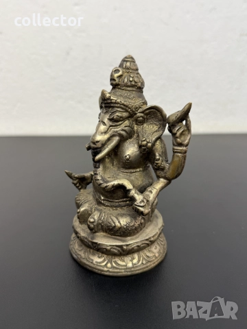Фигура от "тибетско сребро" - Ганеша (Ganesha). №7735, снимка 2 - Колекции - 52803240