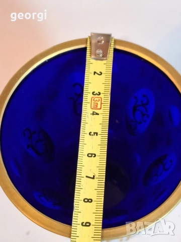 ваза Bohemia цветно стъкло с позлата , снимка 8 - Вази - 51941737