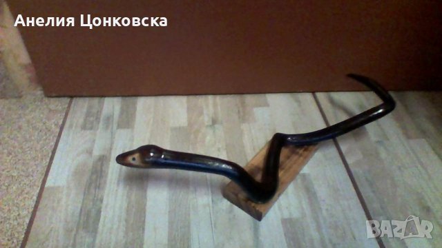 Змия от дърво,ръчно изработена, снимка 1