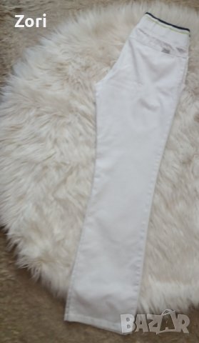 Снежнобял дънков спортен панталон с широк ластик в талията, снимка 5 - Дънки - 37443043