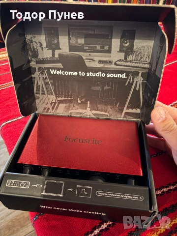 Чисто  нов аудио интерфейс! Focusrite Scarlett 2i2 4gen, снимка 2 - Аудиосистеми - 52891071