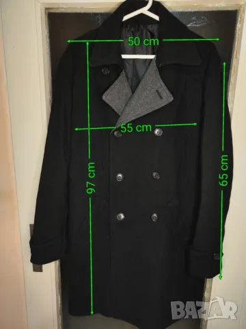 Мъжко палто от вълна L/XL, снимка 3 - Палта - 48313056