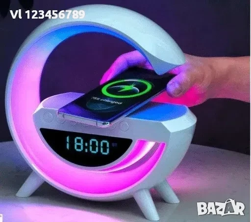 Многофункционална LED лампа с безжично зарядно, снимка 3 - Други - 52122639