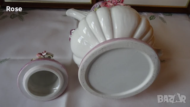 Ваза стил Capo di Monte с капак, снимка 13 - Вази - 50868381