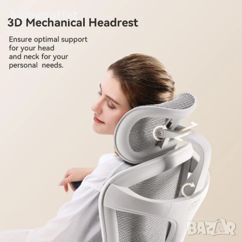 ПРОМОЦИЯ Ергономичен офис стол със саморегулираща се лумбална опора SIHOO DORO-C300L-A3-002, снимка 4 - Столове - 50708653