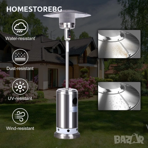 Външен газов отоплител тип гъба 13KW, снимка 7 - Отоплителни печки - 52739256