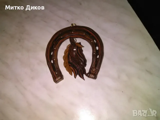 Дървена подкова кон за стена, снимка 2 - Декорация за дома - 49910667