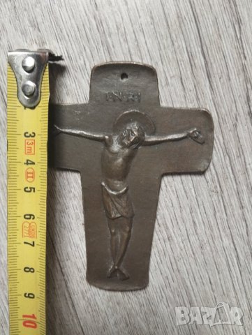 Месингов кръст,разпятие, снимка 2 - Други ценни предмети - 43451448