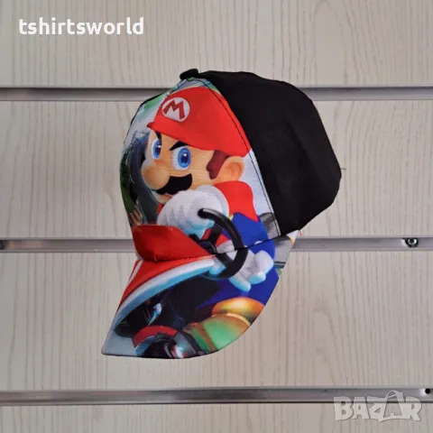 Нова детска шапка с козирка Super Mario Bros (Супер Марио) в черен цвят, снимка 2 - Шапки, шалове и ръкавици - 47676935