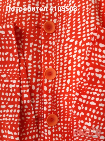 Червено сако на бели точки, снимка 3 - Сака - 48742820