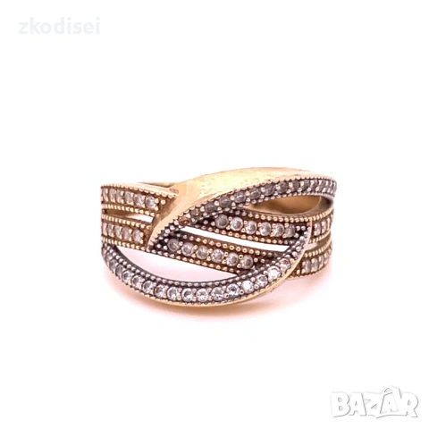 Златен дамски пръстен 2,87гр. размер:55 14кр. проба:585 модел:37087-3