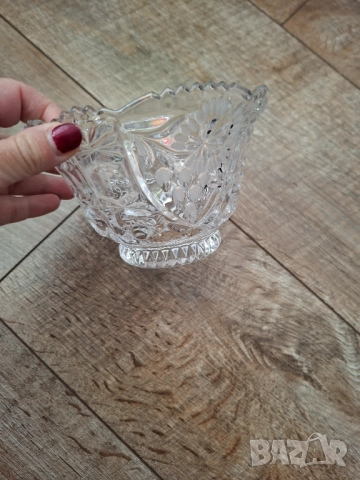 Винтидж немска бонбониера/купа от оловен кристал Anna Hutte Bleikristall 24% - 