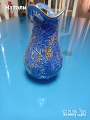 ваза синя керамична 236