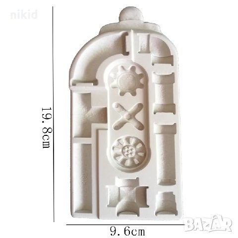 Водопроводни тръби голям силиконов молд форма за декорация торта фондан шоколад, снимка 2 - Форми - 26976497