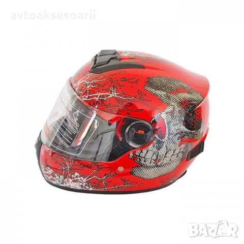 Каска+Очила за Мотор M61 -3 Червена/181895-M61-3, снимка 2 - Аксесоари и консумативи - 32412541