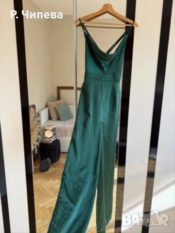 Сатенен гащеризон в горскозелено, снимка 2 - Гащеризони - 53458190