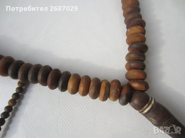 Стара дървена молитвена броеница от Тибет, снимка 2 - Антикварни и старинни предмети - 32730587
