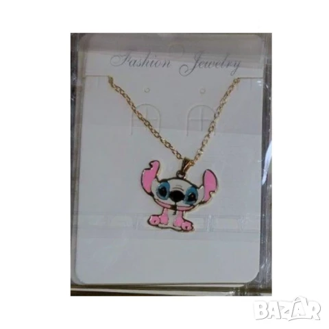 Детско колие  с метална висулка Stitch, снимка 2 - Колиета, медальони, синджири - 50621791