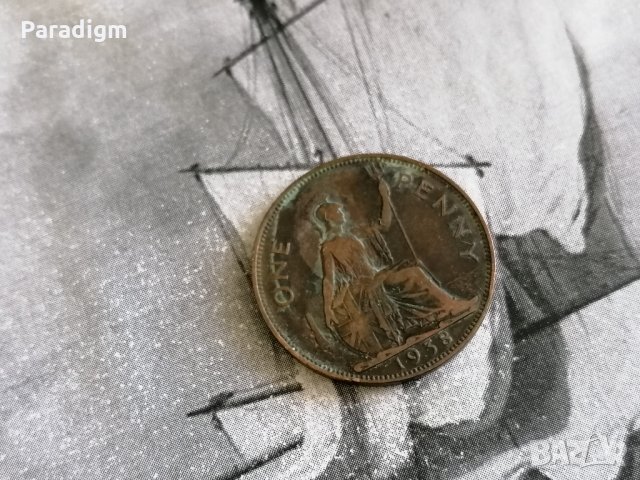 Монета - Великобритания - 1 пени | 1938г.