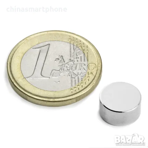Неодимов магнит 10x5mm N52 3600-3800Gs 2.9гр диск | moqtmagazin.com, снимка 3 - Други машини и части - 47699151
