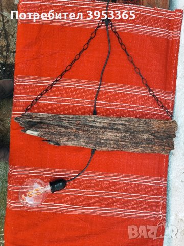 Винтидж полилей от дърво , снимка 4 - Лампи за таван - 43845663