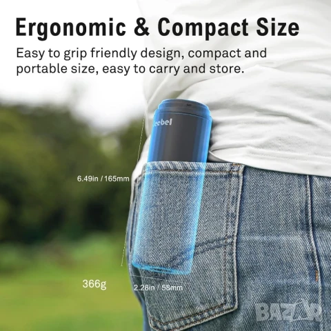 4в1 мини акумулаторна прахосмукачка + електрически духалка за прах + въздушна помпа. Jeebel, снимка 9 - Прахосмукачки - 51257343