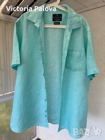 Красива ленена риза, снимка 2 - Ризи - 37387779