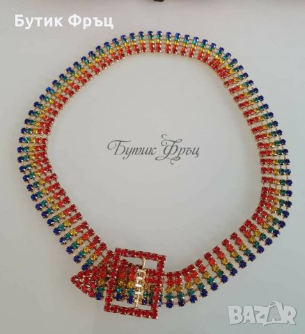 Чокър цветни кристали 