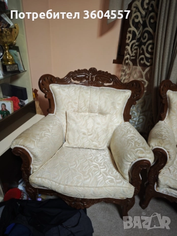 Мебели дърворезба спешно, снимка 3 - Дивани и мека мебел - 52801086
