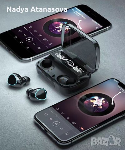 Безжични bluetooth слушалки с LED цифров дисплей, снимка 4 - Безжични слушалки - 42962126