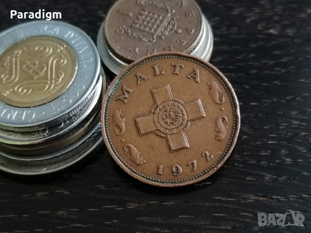 Монета - Малта - 1 цент | 1972г., снимка 2 - Нумизматика и бонистика - 32242991
