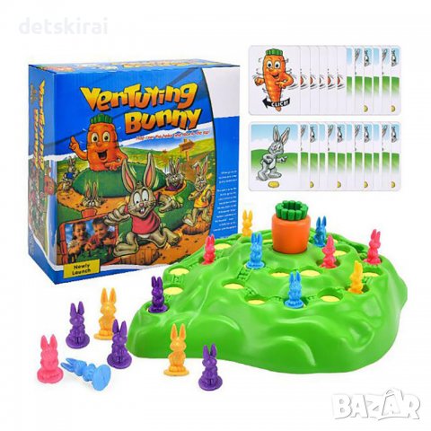 Занимателна игра Зайци и костенурки с морков, снимка 1 - Игри и пъзели - 39255827
