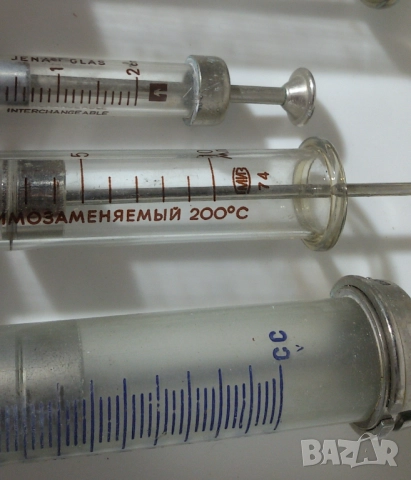 Лот стари стъклени спринцовки, снимка 6 - Антикварни и старинни предмети - 51067939