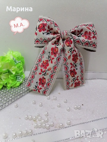 Панделка с фолклорни мотиви, снимка 4 - Аксесоари за коса - 53574130