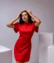 Червена елегантна дамска рокля , снимка 4