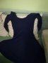 Тъмносиня рокля Теранова с 3/4ръкав размер М, снимка 1 - Рокли - 32587750