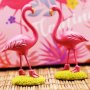 Фламинго на поляна фигурка за торта топер украса декорация парти и игра, снимка 2