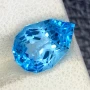 Топаз син с фензи шлифовка ЩИТ, снимка 1