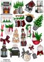 Скрапбук стикери декорация планер christmas Коледа зима самозалепващ лист А5 - различни видове, снимка 8