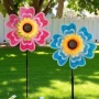 5950 Декоративна вятърна въртележка Цвете, 70 см, снимка 1