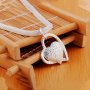 Сребърно сърце колие + верижка 925, снимка 2
