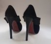 Черни обувки на висок ток 37 номер матови лачени, снимка 2