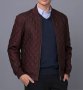 Мъжко яке от естествена кожа цвят бордо марка Basics & More - M