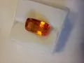 Оранжев сапфир 6,25 карата със сертификат, снимка 3