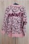 Oversized Harajuku Пуловер розов прасета pig winner, снимка 3
