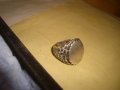 МАЙСТОРСКИ МАСИВЕН РЕТРО СРЕБЪРЕН АРТ ДЕКО ПРЪСТЕН ЛАКИРАНО СРЕБРО 925 СТИЛНО ОРНАМЕНТИРАН 28744, снимка 10