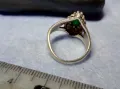 СКЪПОЦЕНЕН СРЕБЪРЕН ПРЪСТЕН СРЕБРО 925 с ФАСЕТИРАН ПЕРИДОТ и МАРКАЗИТИ СТАРА МАЙСТОРСКА РАБОТА 48264, снимка 11