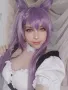 Аниме косплей лилава перука с две опашки Genshin Impact Keqing Cosplay, снимка 6