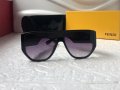 Fendi 2022 дамски слънчеви очила маска с лого, снимка 3
